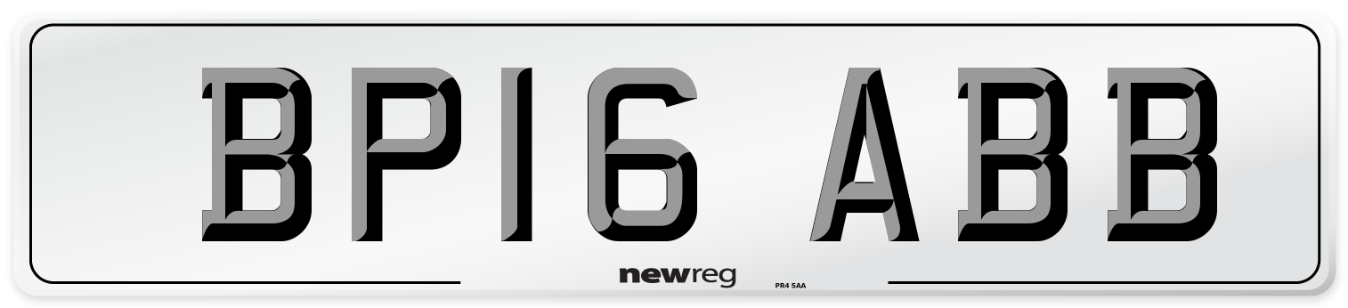 BP16 ABB Number Plate from New Reg